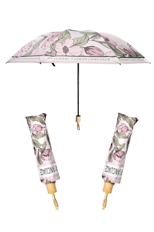 Pink Petal Whirl Umbrella