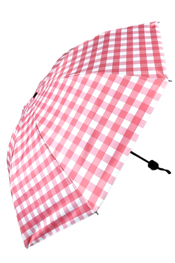 Pink Checkered Umbrella