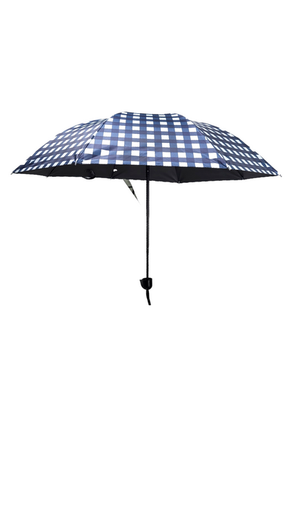 Blue Checkered Umbrella