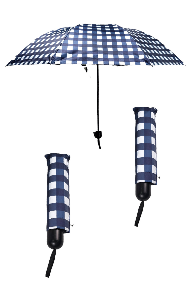 Blue Checkered Umbrella