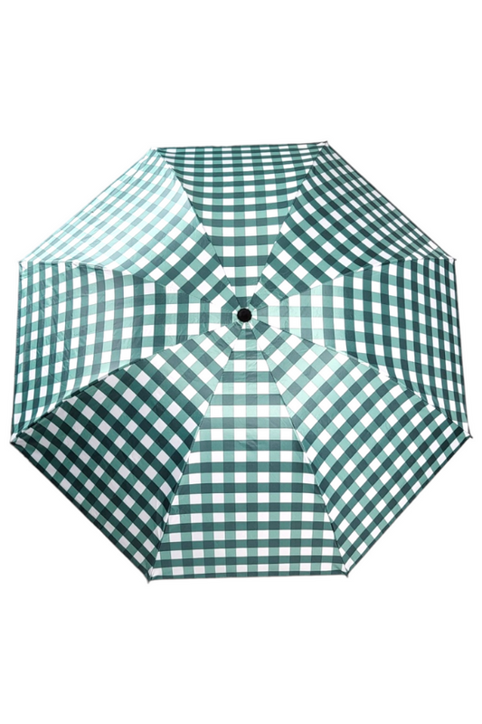 Green Checkered Umbrella