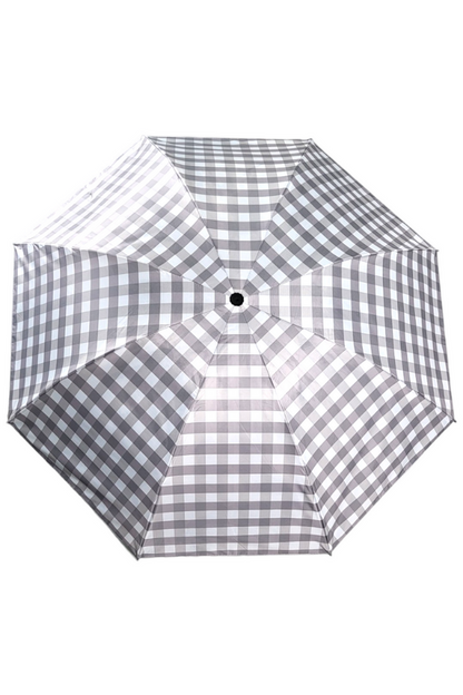 Grey Checkered Umbrella