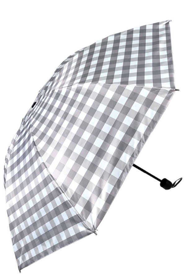 Grey Checkered Umbrella